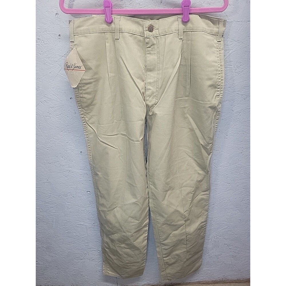 NWT Reed St James Mens Pleated Front Straight Leg Dress Pants Slacks 36X32 Vtg